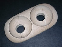Madera Heizrohrrosette Duo