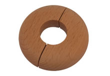 Heizrohr-Rosette Ronda 50 aus Buche gedämpft