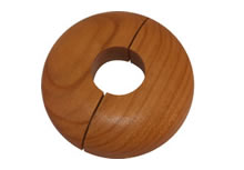 Heizrohr-Rosette Ronda 50 aus Kirschholz