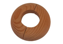 Heizrohr-Rosette Ronda 50 aus Lärchenholz